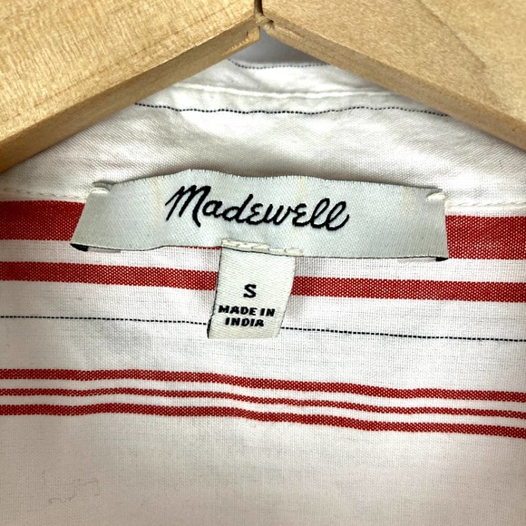 Madewell Central Ruffle-Sleeve Shirt in Carey Stripe - Picture 5 of 9